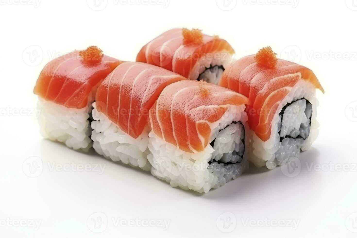 AI generated Sushi isolated on white background. AI Generated photo