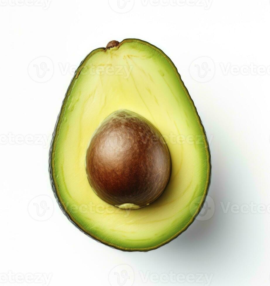 ai generado aguacate en blanco antecedentes. ai generado foto