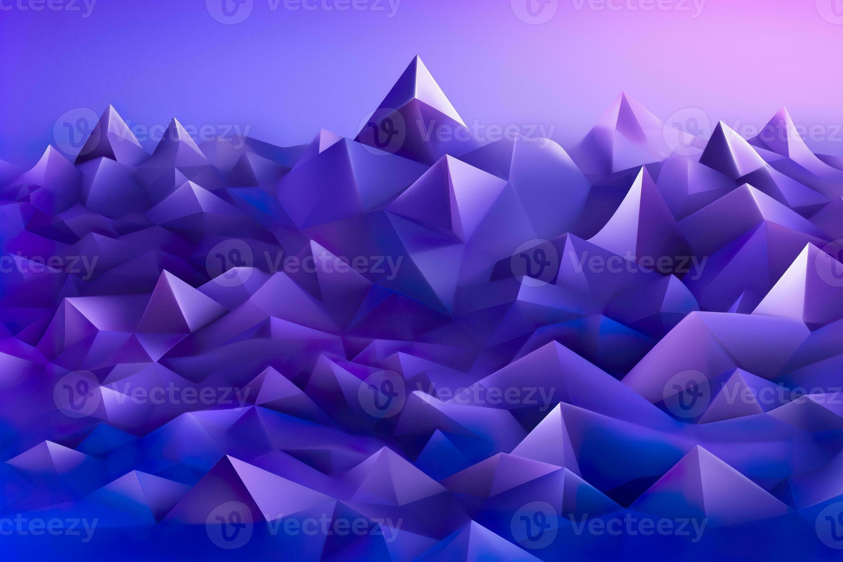 AI generated Purple Gradient Abstract Illustration. 3D triangle ...