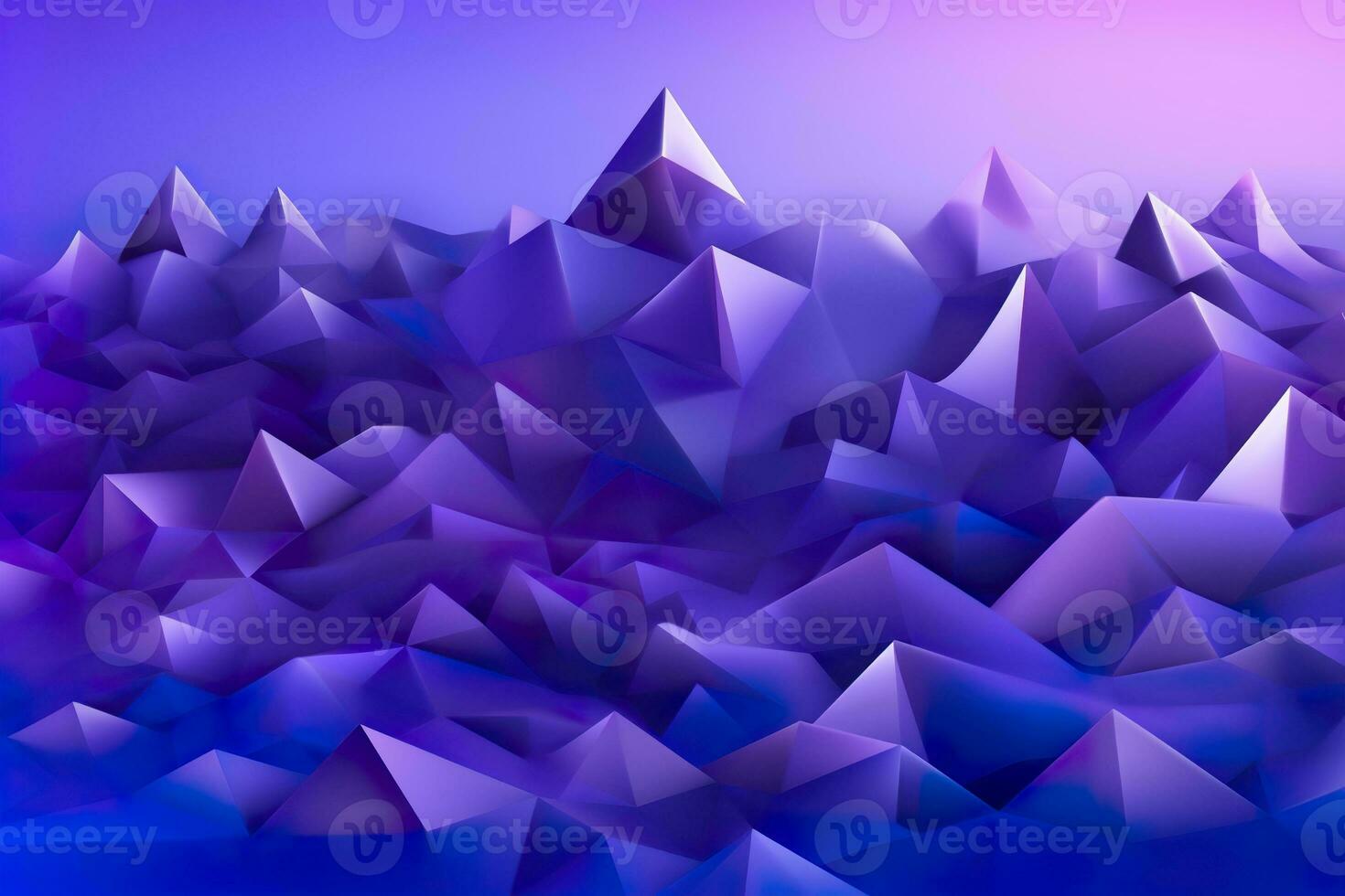 AI generated Purple Gradient Abstract Illustration. 3D triangle Background. Computer Art Design Template. AI Generative photo