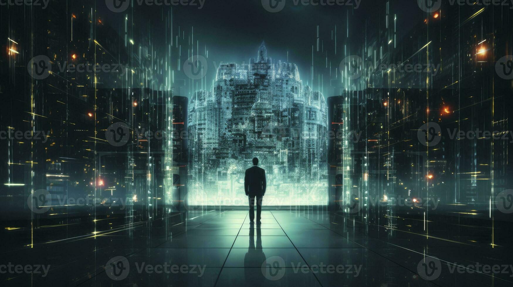 AI generated Cybersecurity in the Digital Business Landscape. AI Generated photo