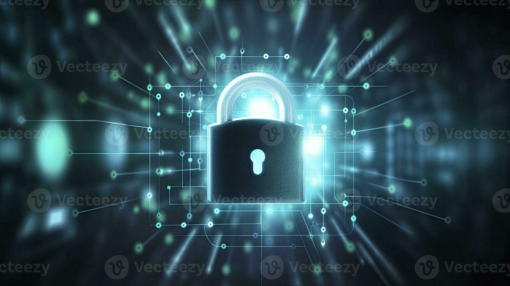 AI generated Cybersecurity privacy protection concept. AI Generated photo
