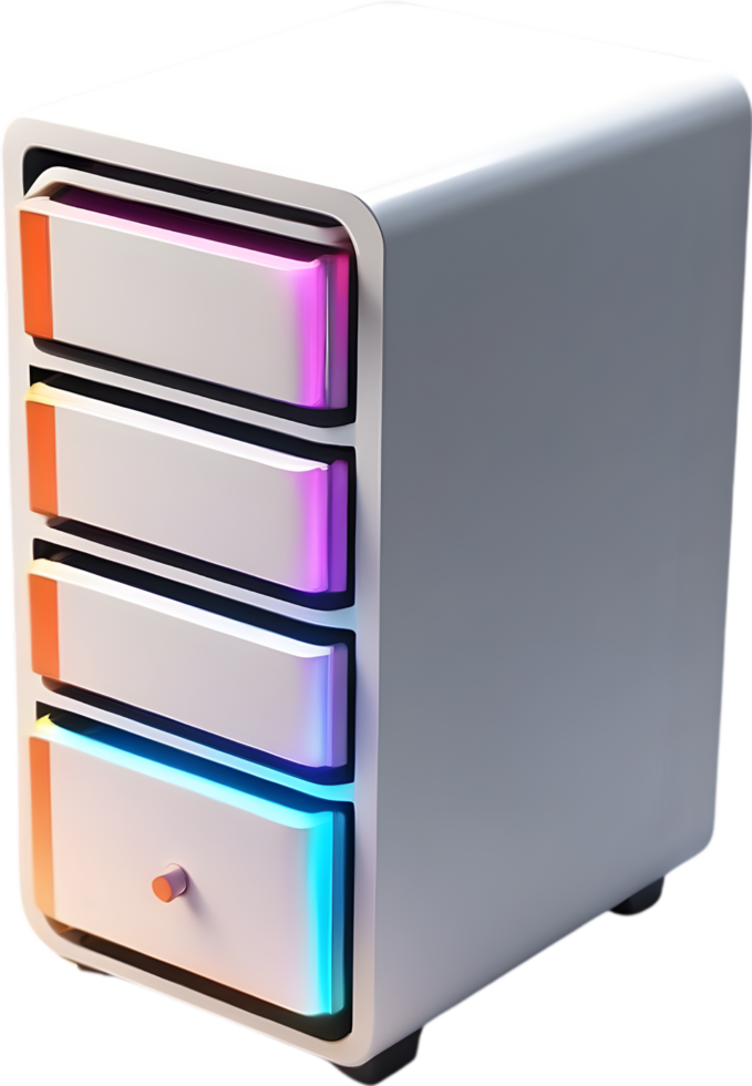 AI generated a cabinet with four drawers , server png