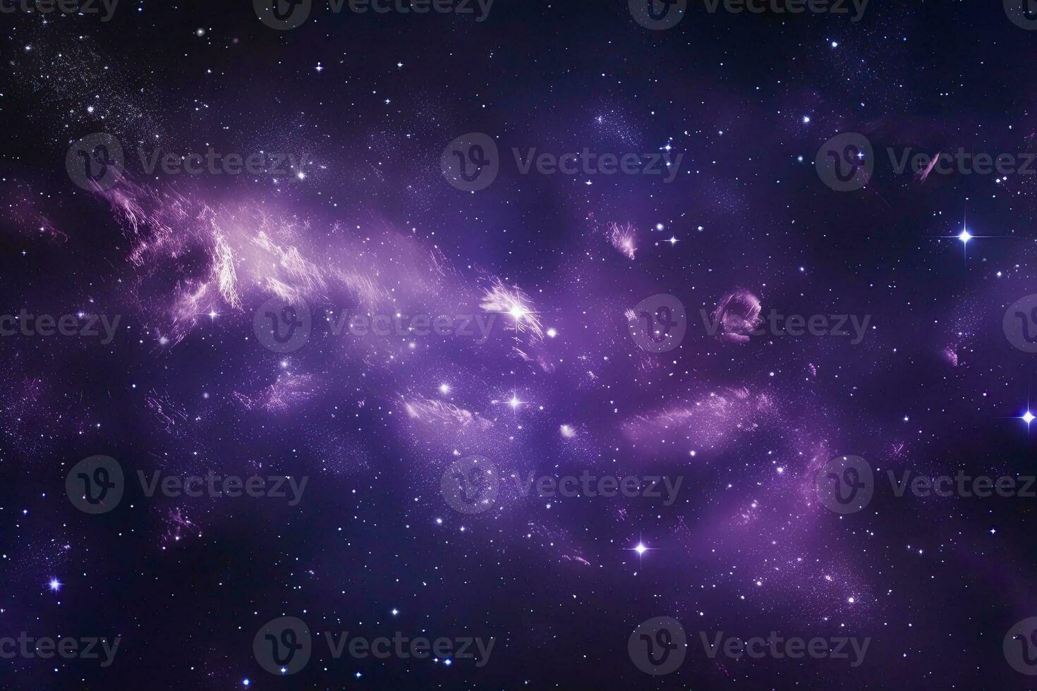 AI generated Purple Galaxy space stars in Outer Space. AI Generated photo
