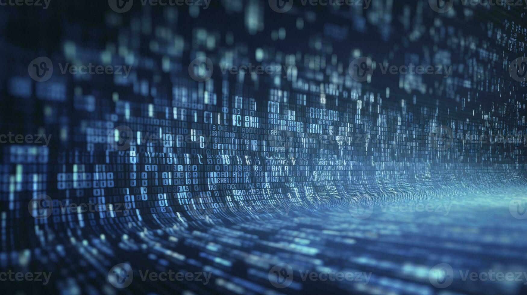 AI generated An abstract digital background with binary code and AI algorithms running in the background. AI Generated photo