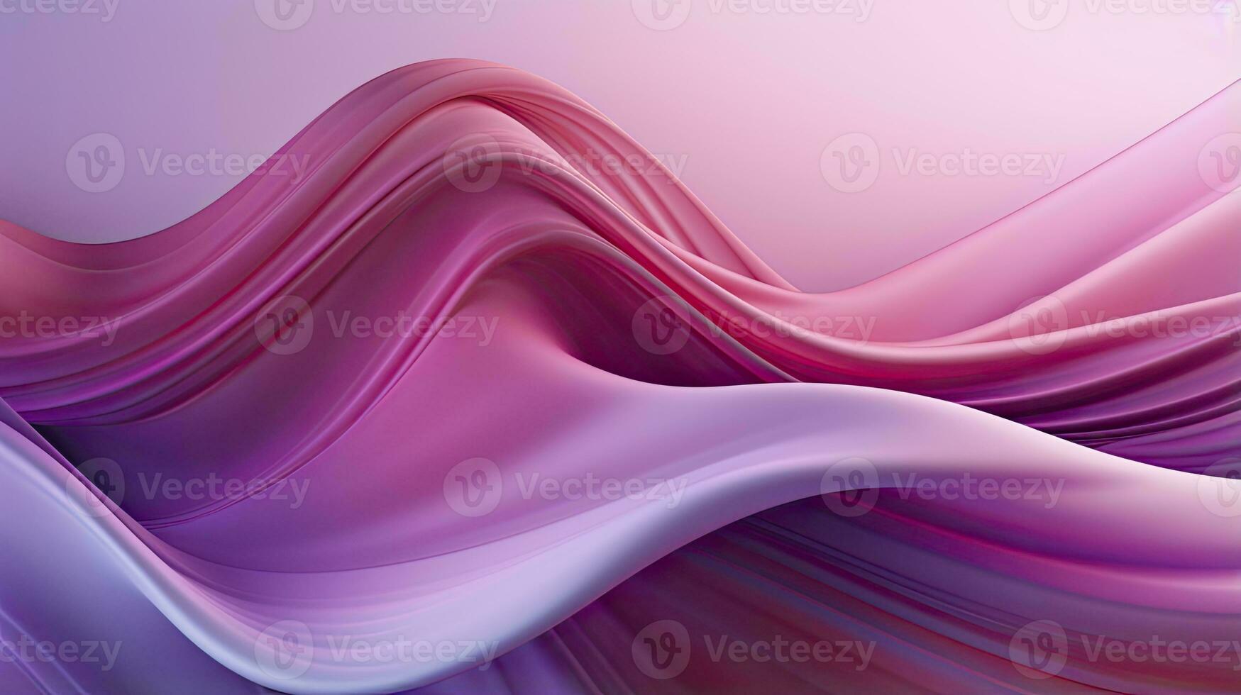 AI generated Abstract 3D image of digital waves in shades of pink and purple. AI Generated photo