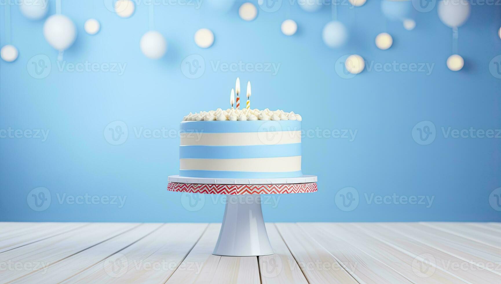 AI generated Happy Birthday cake for party. AI Generated photo