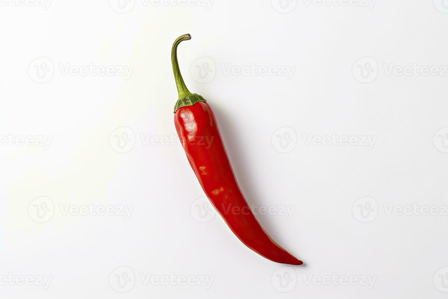 AI generated A Red chili pepper is isolated on a white background. AI Generated photo