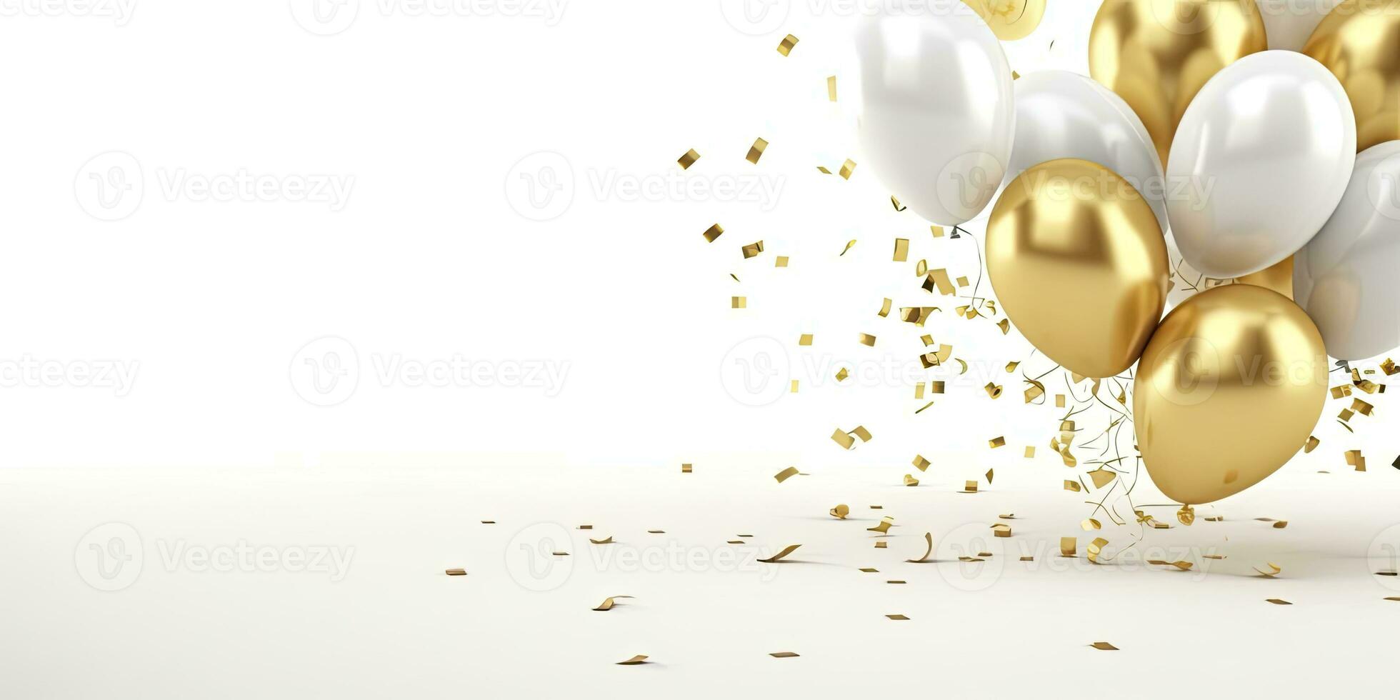 AI generated Balloon on white background. AI Generated photo