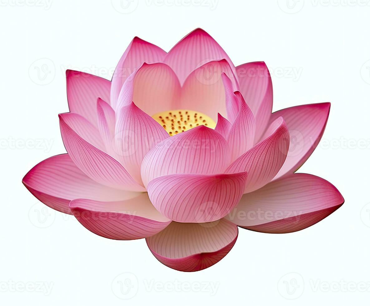 AI generated Lotus flower on white background. AI Generated photo