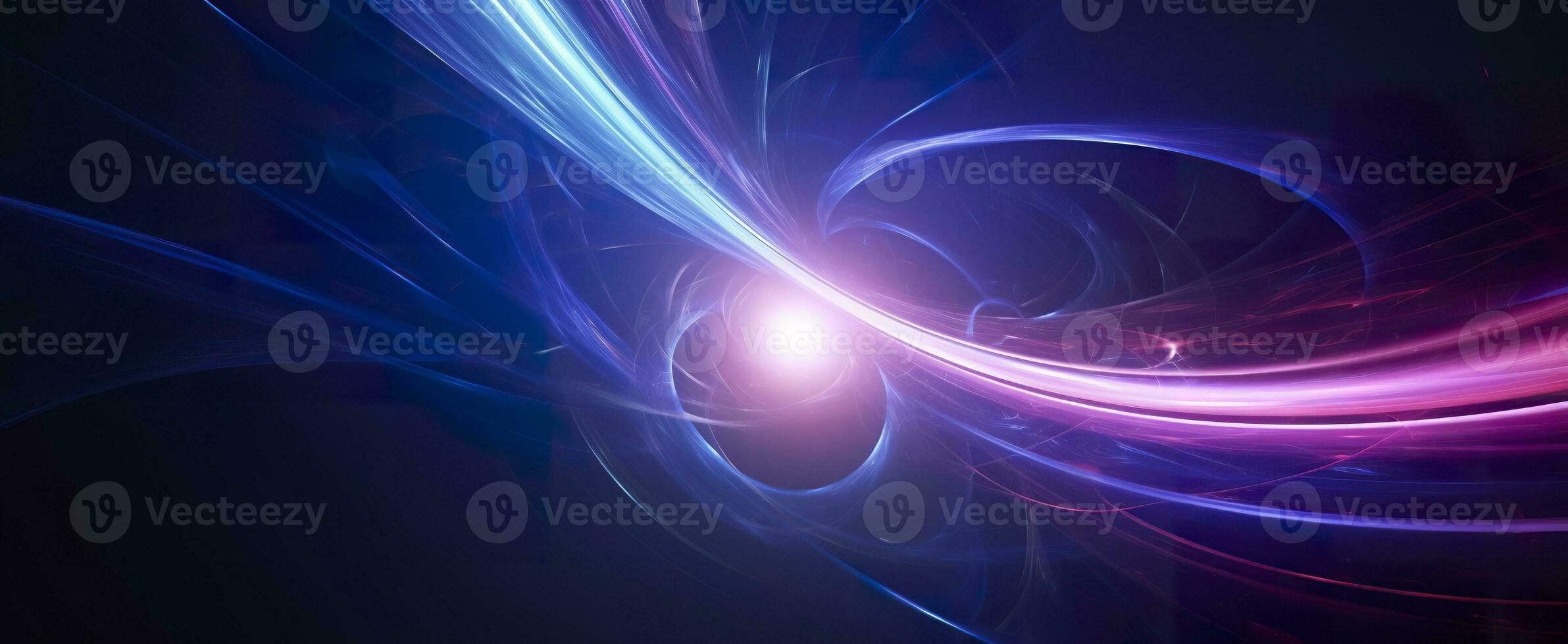 AI generated Neon colored glowing high energy singularity in space, 3D rendering. AI Generated photo