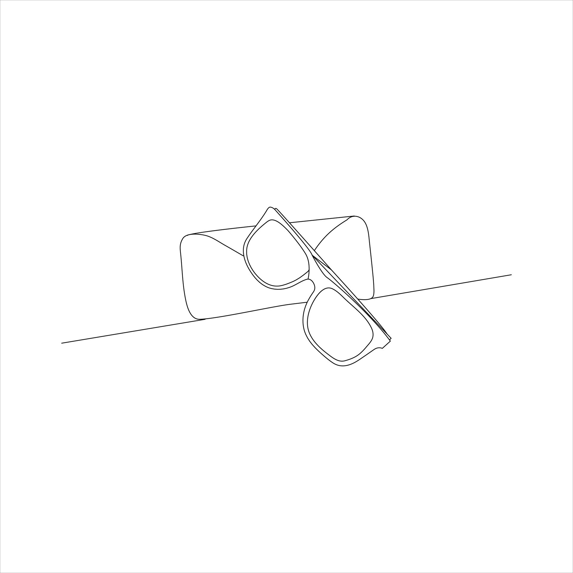 Glasses Single Continuous Line Art Drawing Vector One Line Glasses Glasses Single Continuous Line Art Drawing Vector One Line Glasses