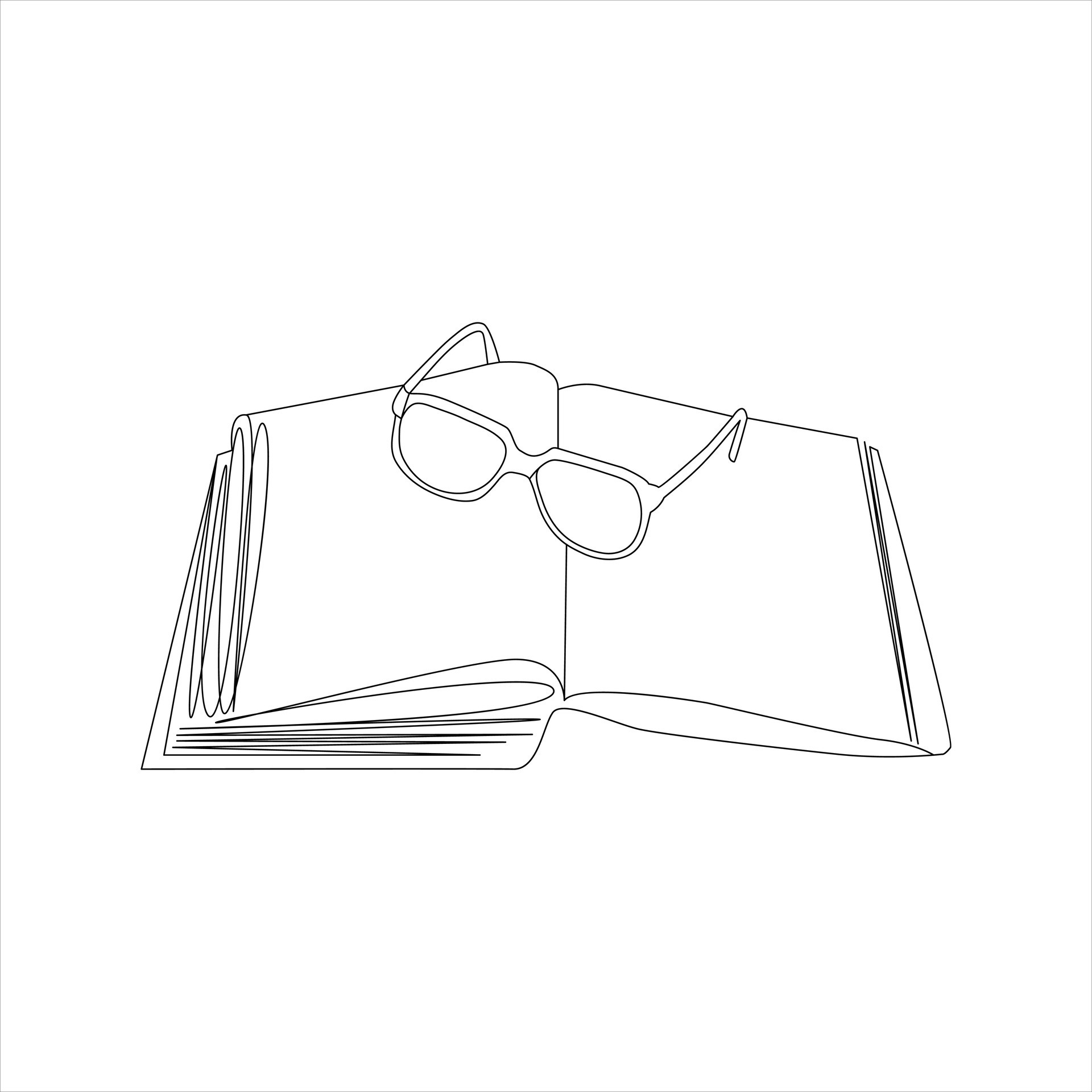 Glasses Single Continuous Line Art Drawing Vector One Line Glasses Glasses Single Continuous Line Art Drawing Vector One Line Glasses
