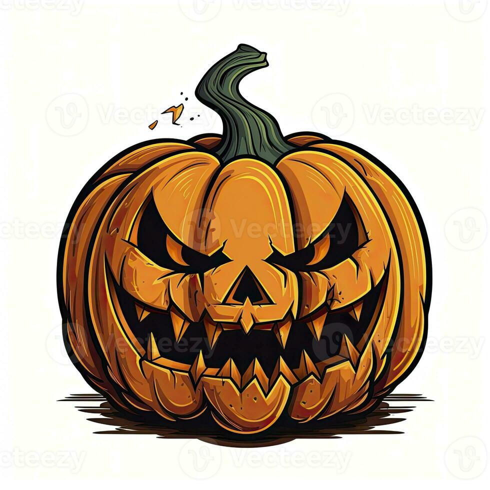 AI generated Halloween object on white background. AI Generated photo
