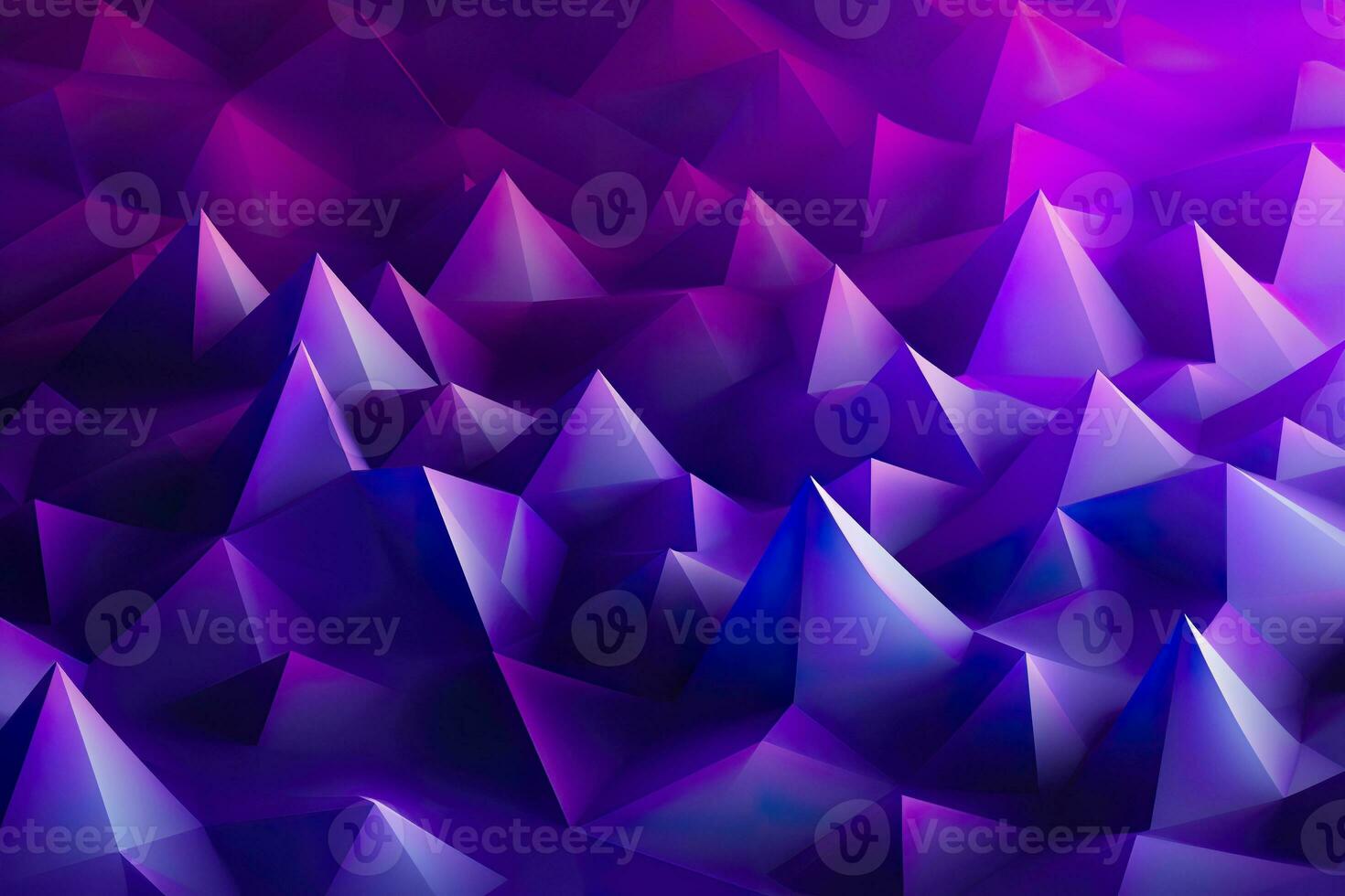 AI generated Purple Gradient Abstract Illustration. 3D triangle Background. Computer Art Design Template. AI Generative photo