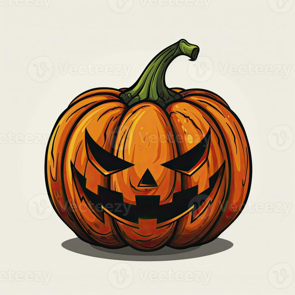 AI generated Halloween object on white background. AI Generated photo