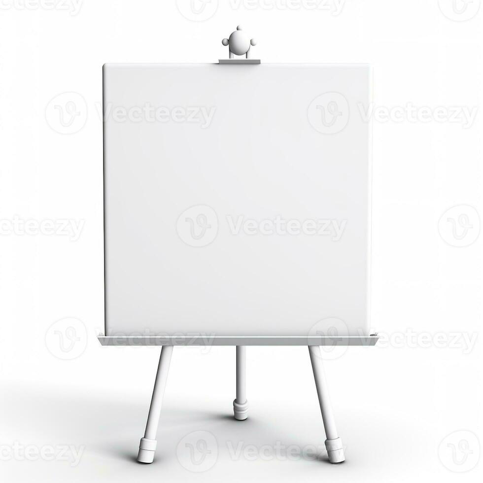 AI generated blank whiteboard on the wall. Generative AI photo