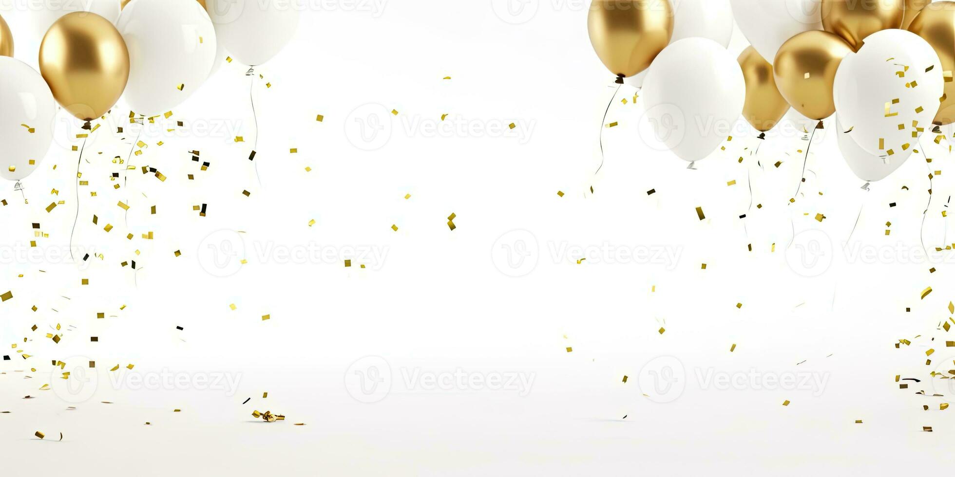 AI generated Balloon on white background. AI Generated photo