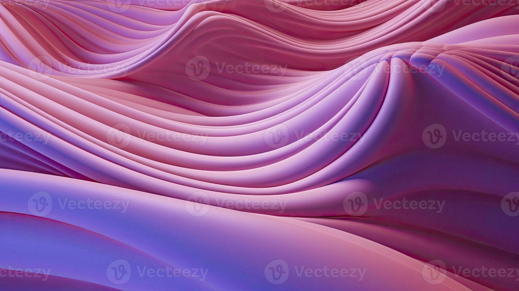AI generated Abstract 3D image of digital waves in shades of pink and purple. AI Generated photo