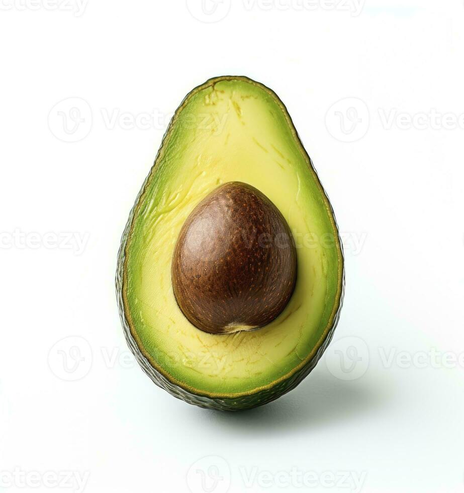 AI generated Avocado on white background. AI Generated photo