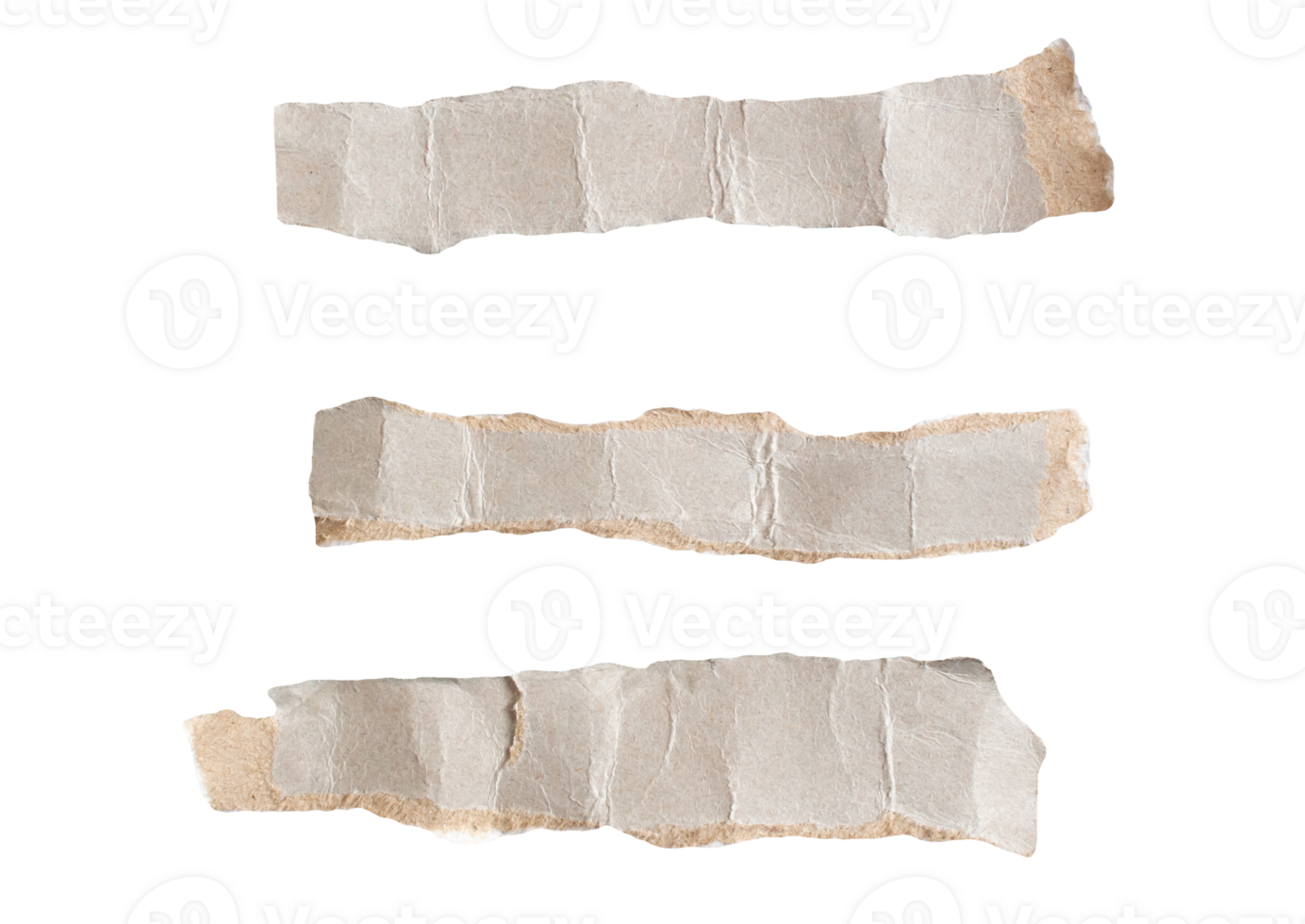 Ripped paper on transparent background. Torn paper. png