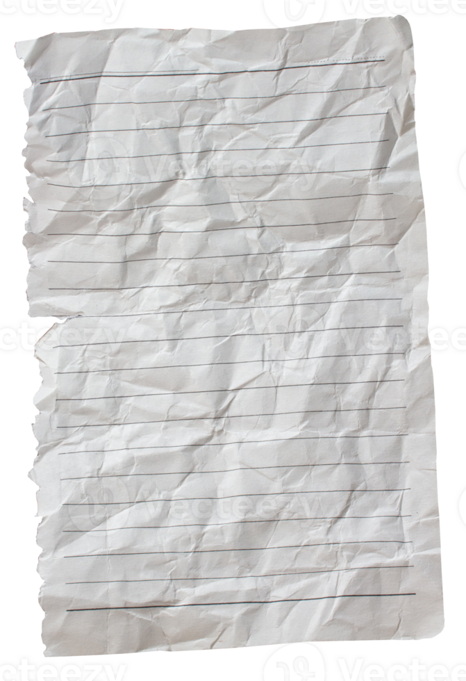 Crumpled sheet of paper. Wrinkled paper. 35966654 PNG