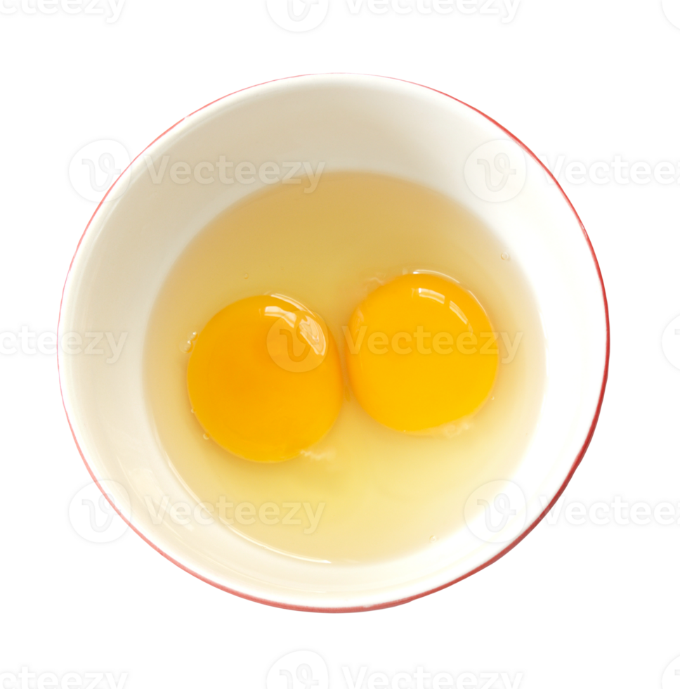 Raw egg yolks in a bowl. Uncooked egg yolk png. Top view. 35966686 PNG