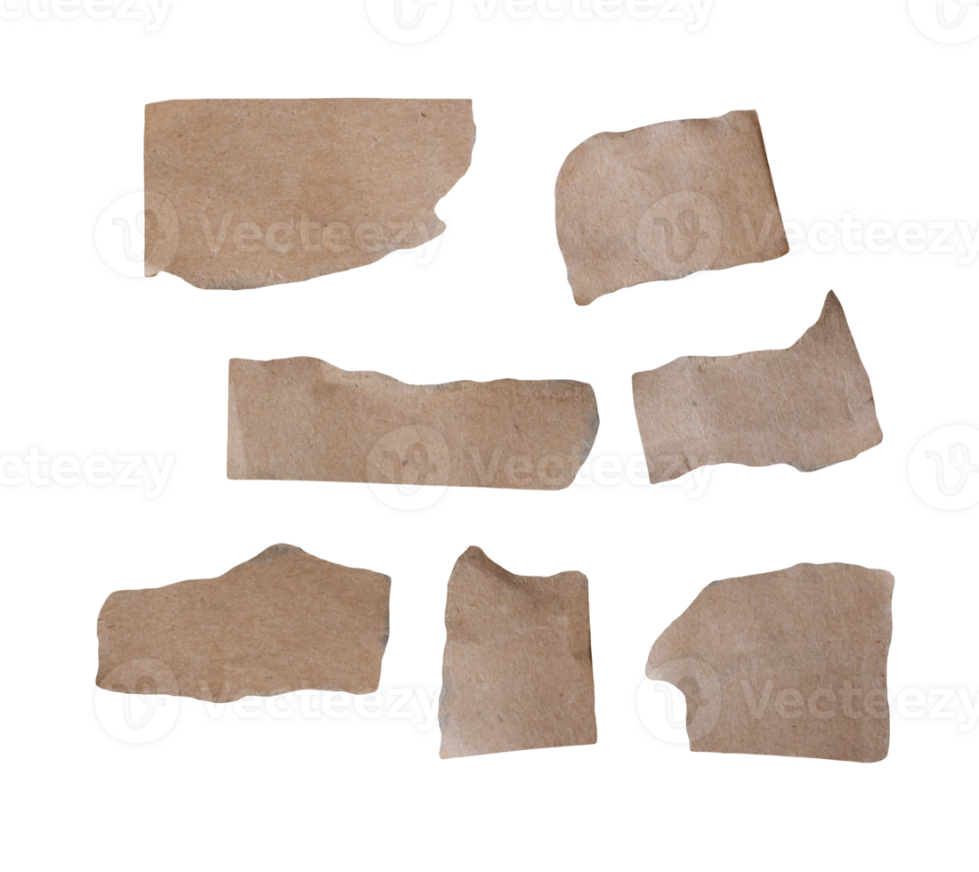 Ripped paper on transparent background. Torn paper. png