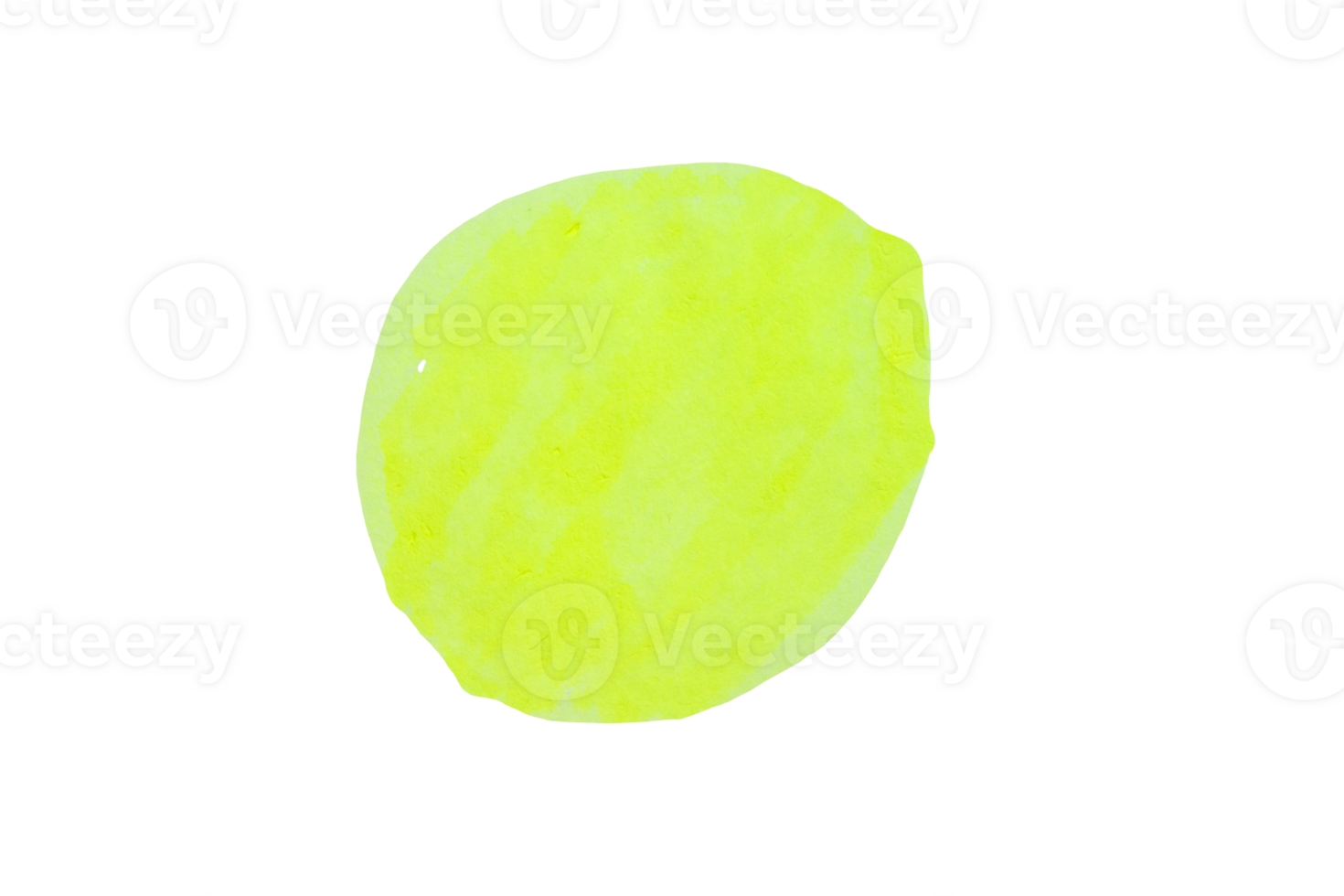 Yellow circle drawn with marker on transparent background png