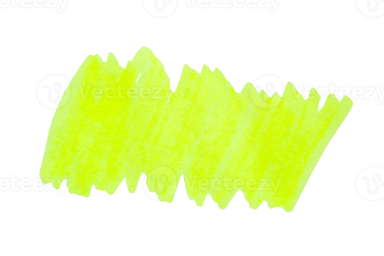 Yellow stroke drawn with marker on transparent background png