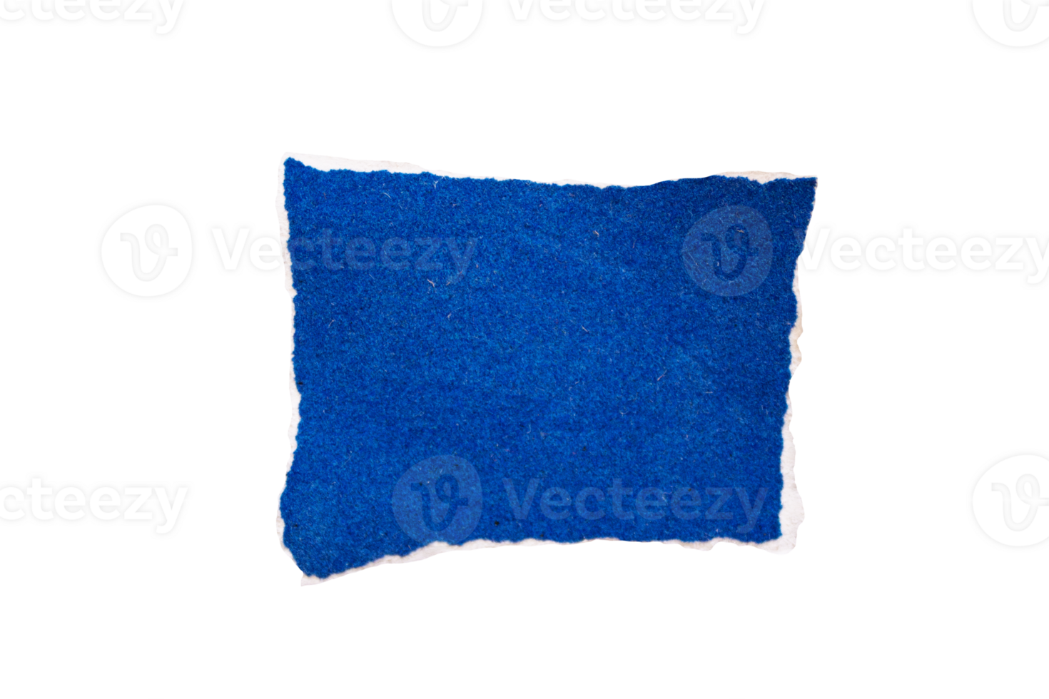 Ripped blue paper on transparent background. Torn paper png photo.