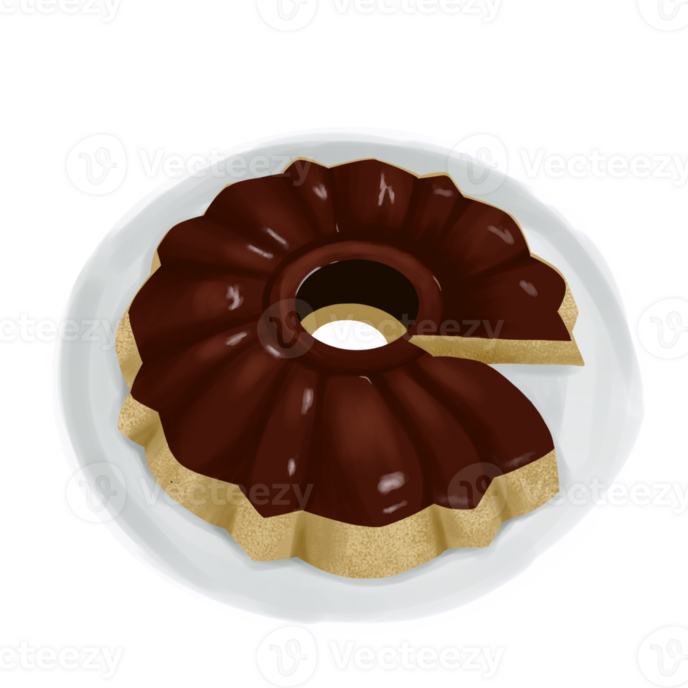 Illustration of chocolate pudding with mocha png