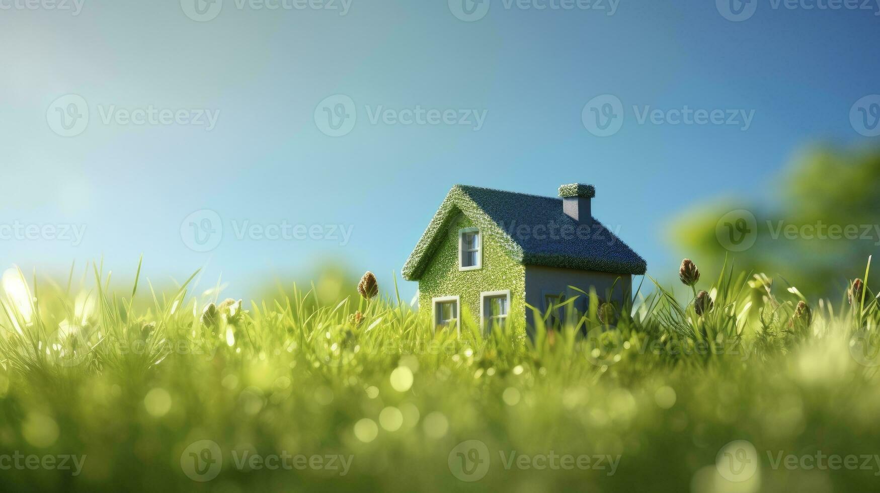 AI generated Green and environmentally friendly housing concept. AI Generated photo