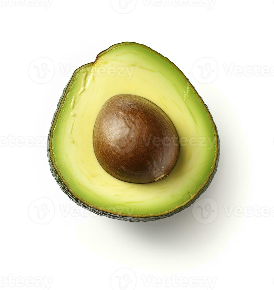 ai generado aguacate en blanco antecedentes. ai generado foto