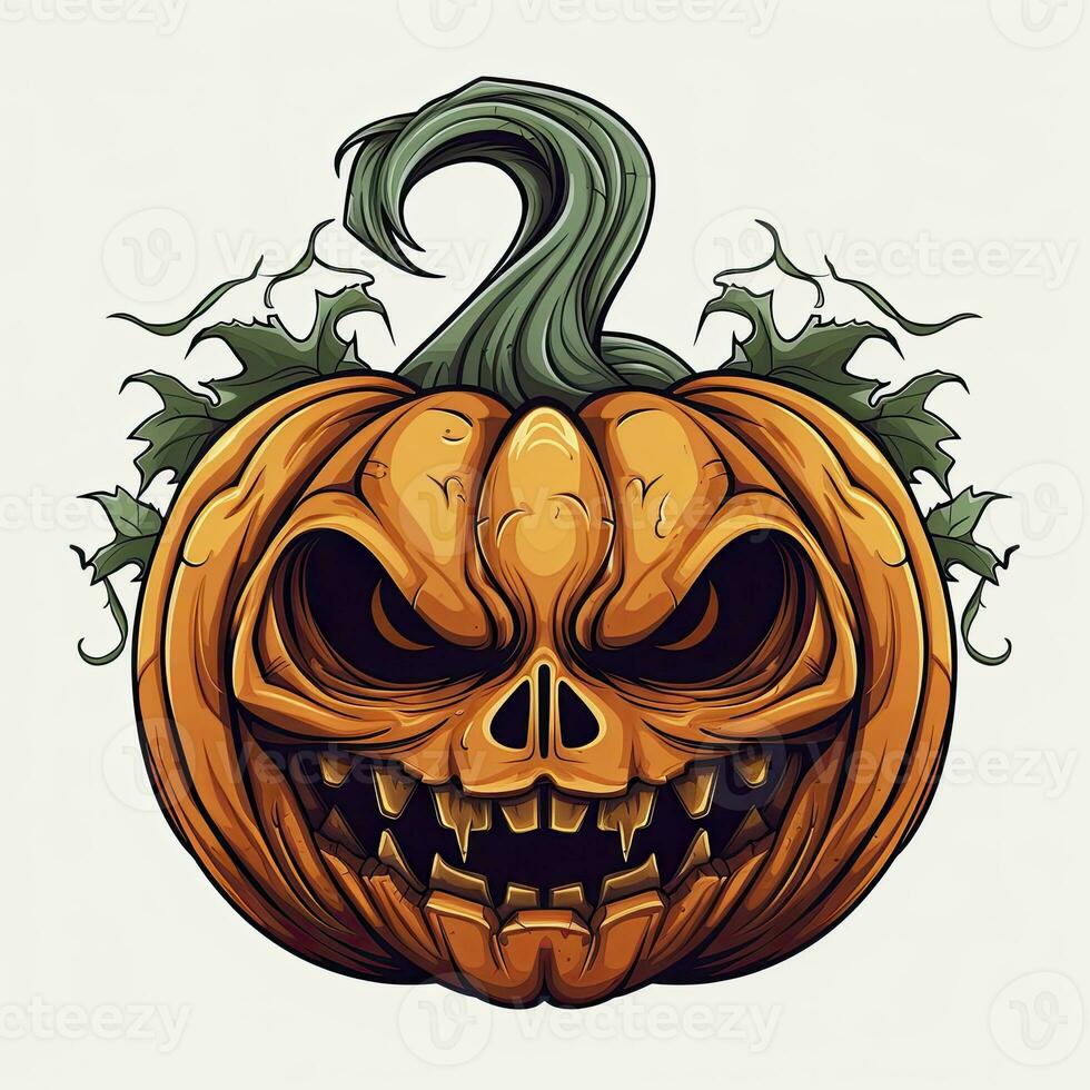 AI generated Halloween object on white background. AI Generated photo