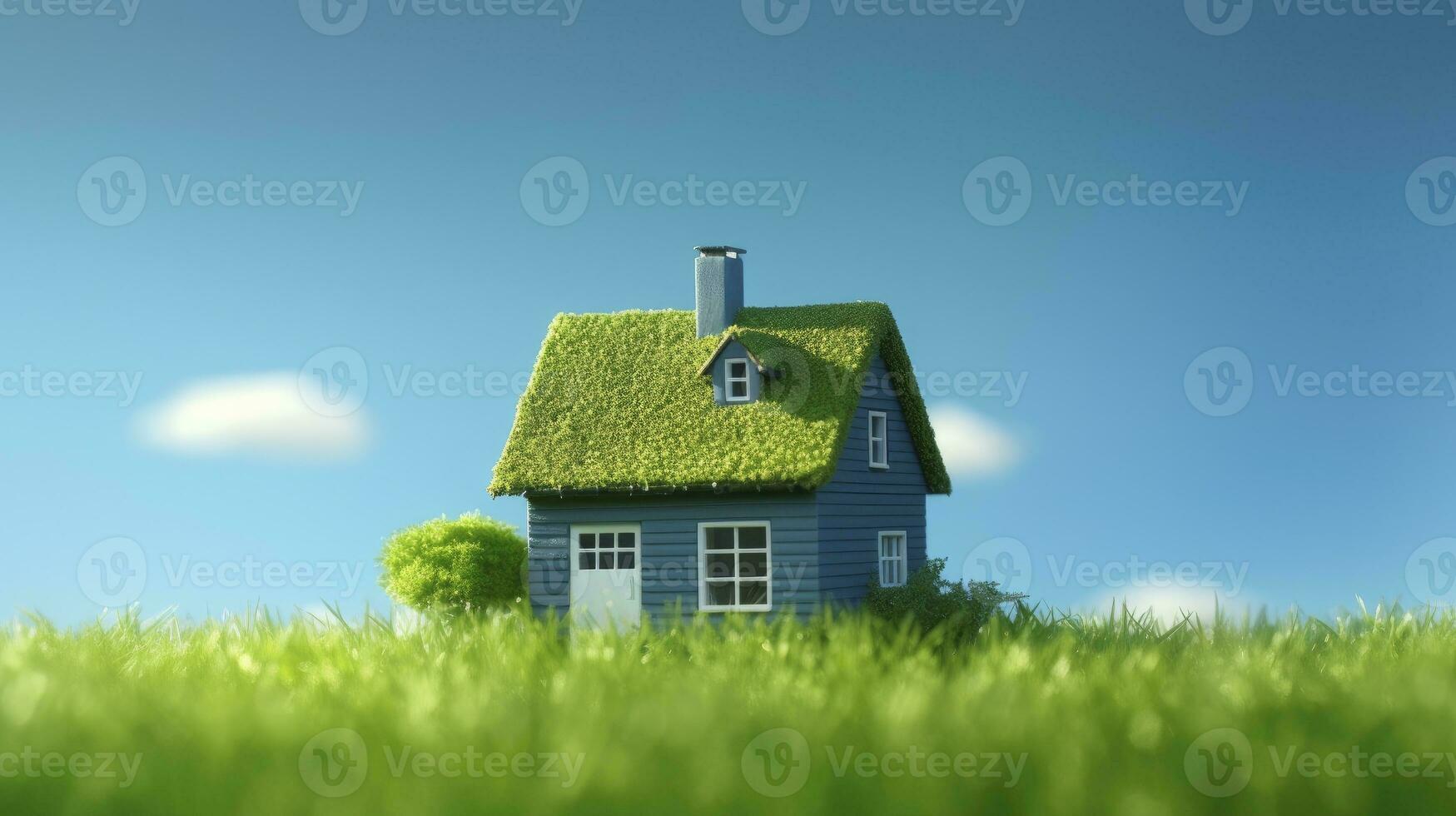 AI generated Green and environmentally friendly housing concept. AI Generated photo