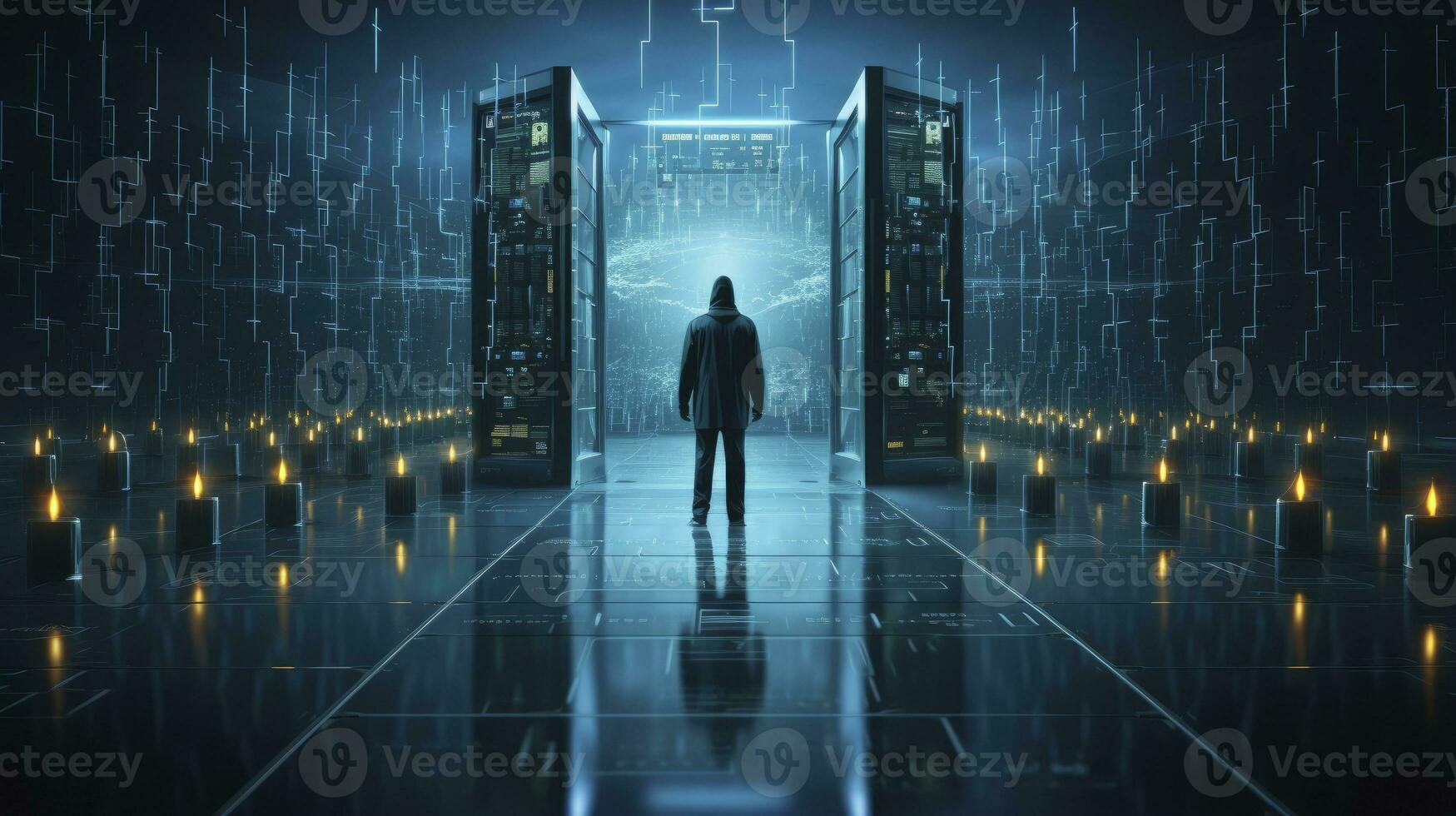 AI generated Cybersecurity in the Digital Business Landscape. AI Generated photo