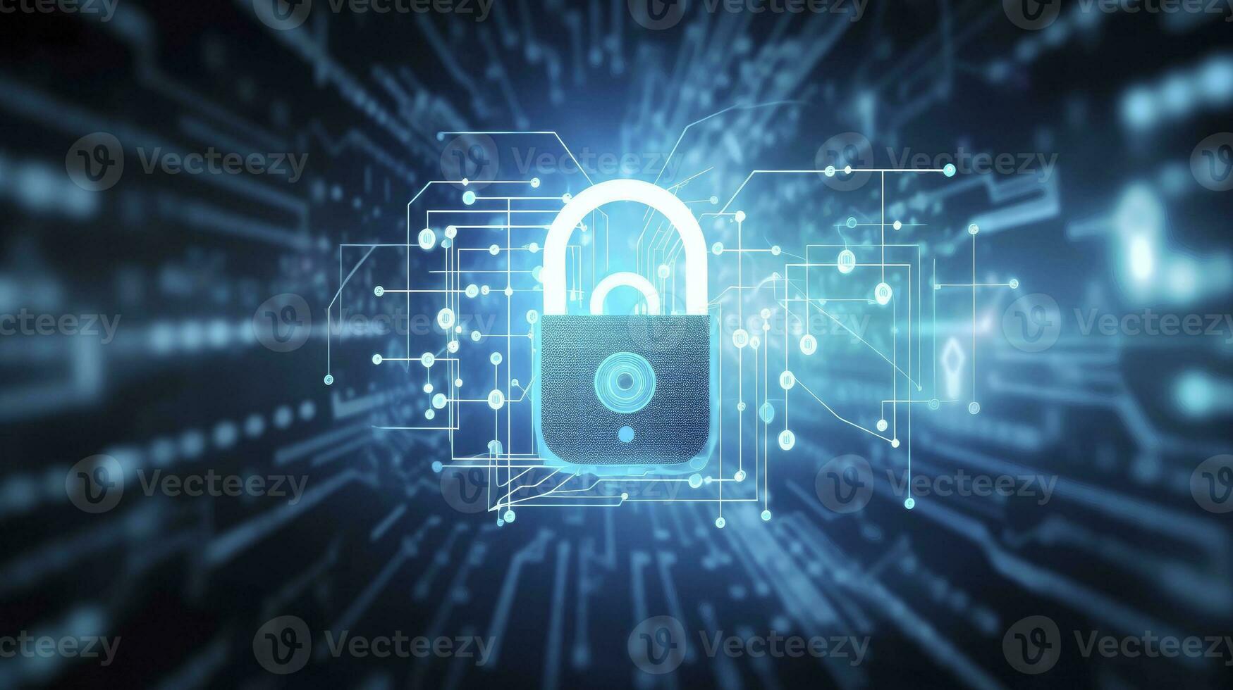 AI generated Cybersecurity privacy protection concept. AI Generated photo