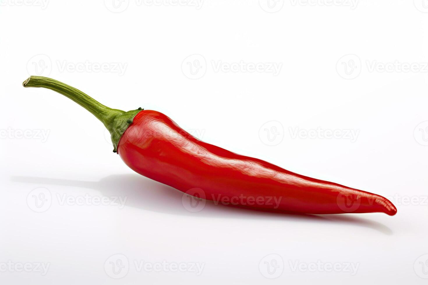 AI generated A Red chili pepper is isolated on a white background. AI Generated photo