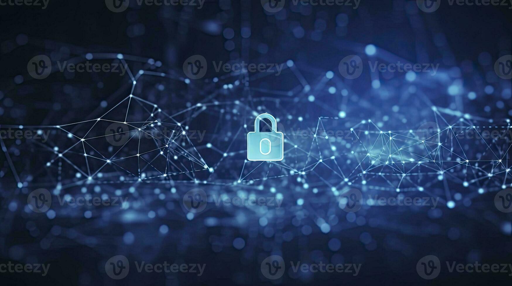 AI generated Abstract concepts of cybersecurity technology and digital data protection. AI Generated photo