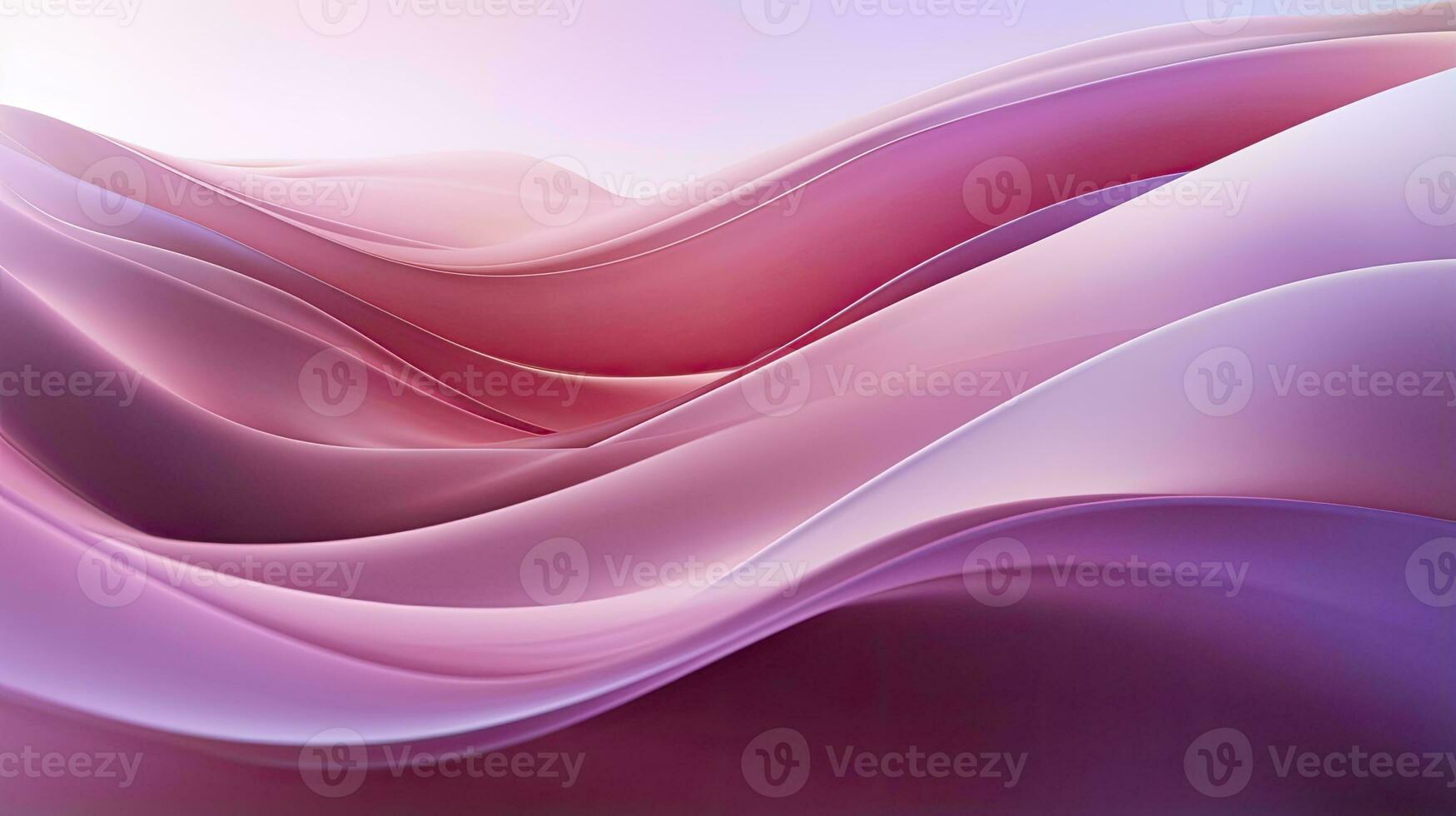 AI generated Abstract 3D image of digital waves in shades of pink and purple. AI Generated photo