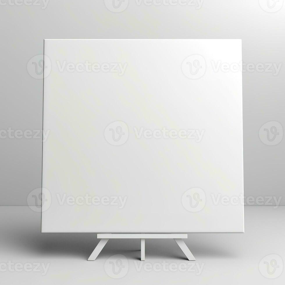 AI generated blank whiteboard on the wall. Generative AI photo