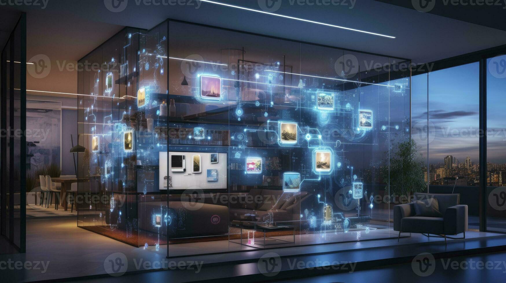AI generated Connected Living, The IoT Revolution in Smart Homes. AI Generated photo