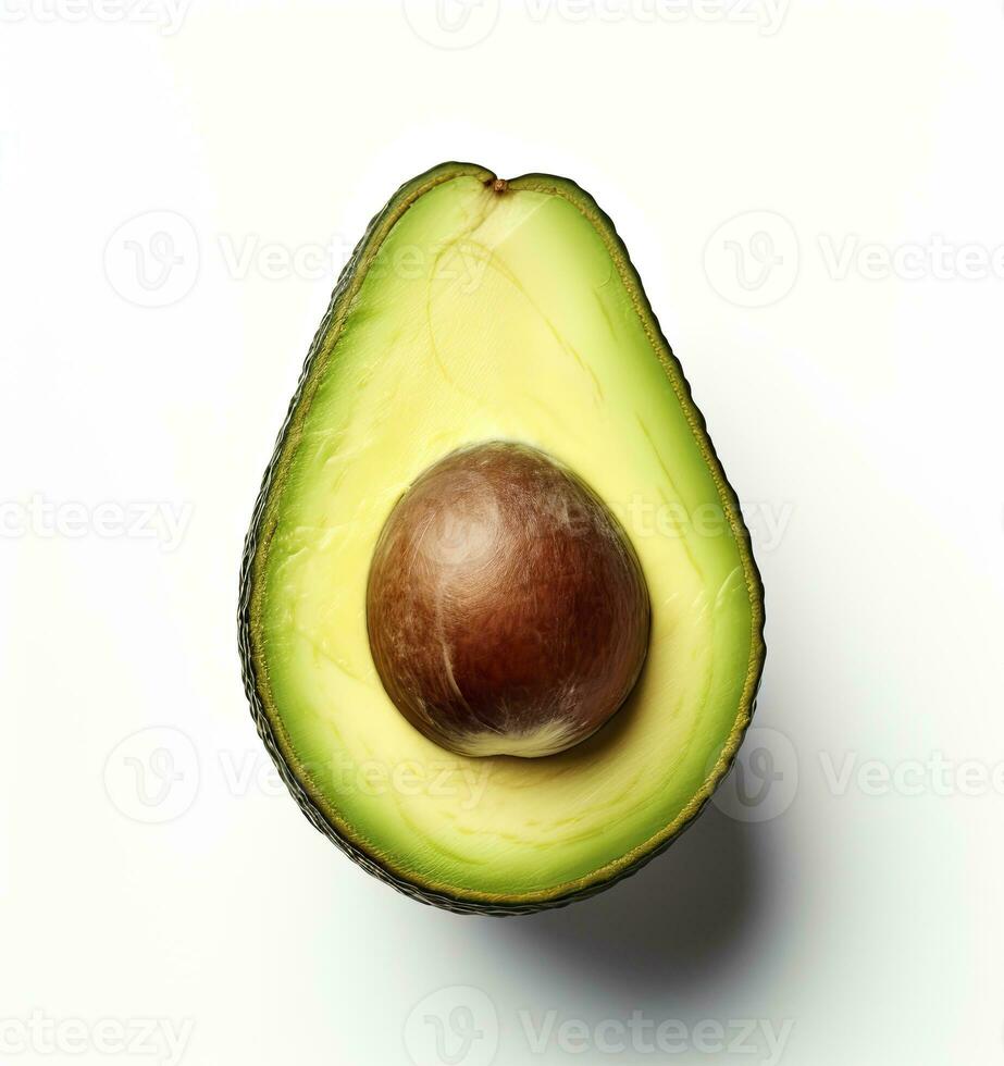 ai generado aguacate en blanco antecedentes. ai generado foto