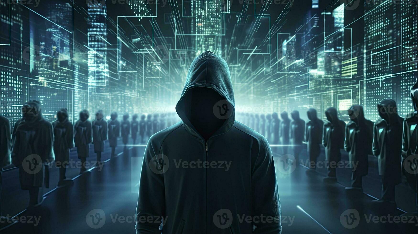 AI generated Unveiling the Anonymous Hacker. Digital Intrigue, Invisible Threats. AI Generated photo