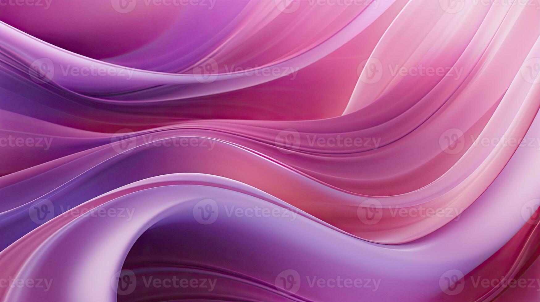 AI generated Abstract 3D image of digital waves in shades of pink and purple. AI Generated photo