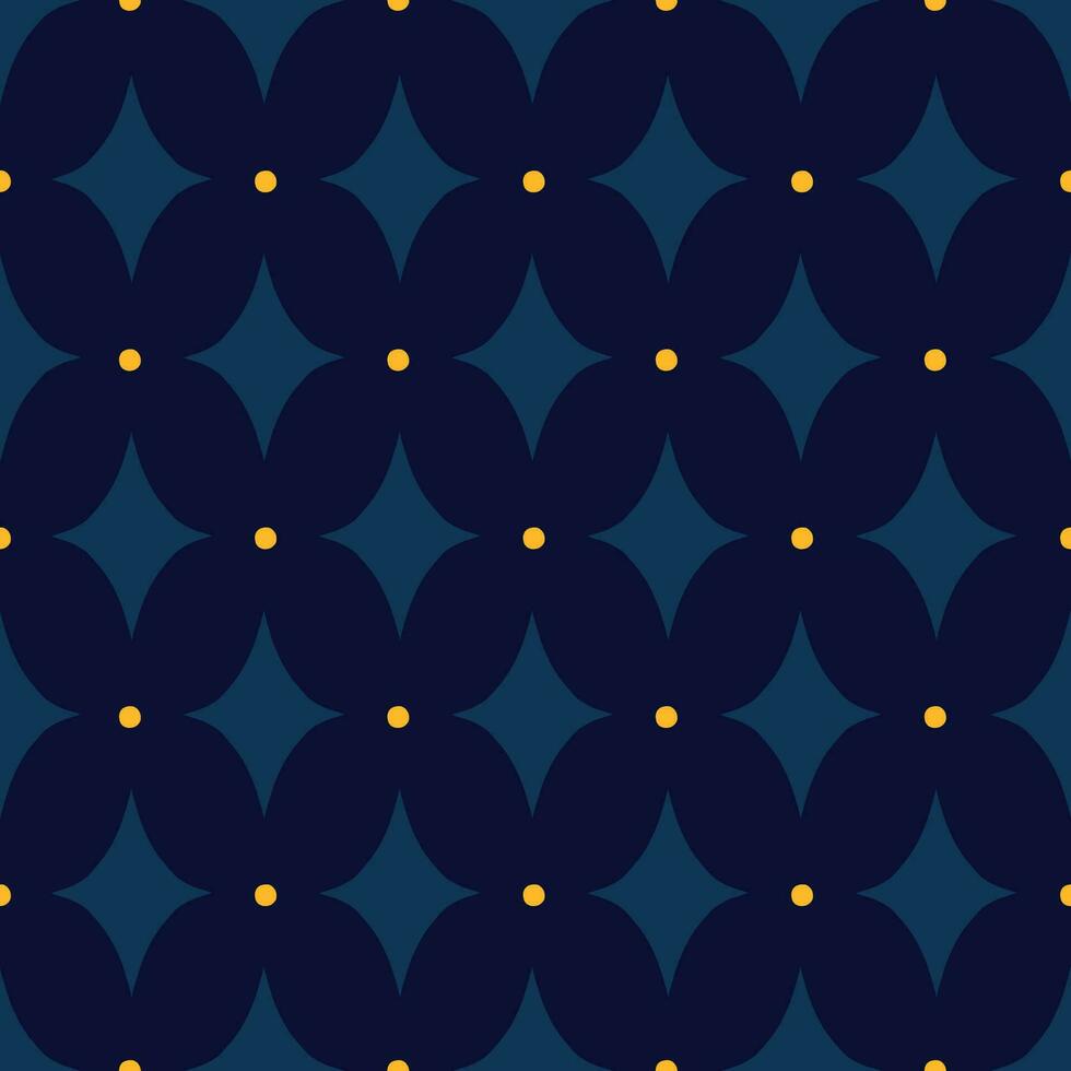 Seamless vector pattern with dots and star shaped elements. Classic geometrical texture in modern style. Elegant background