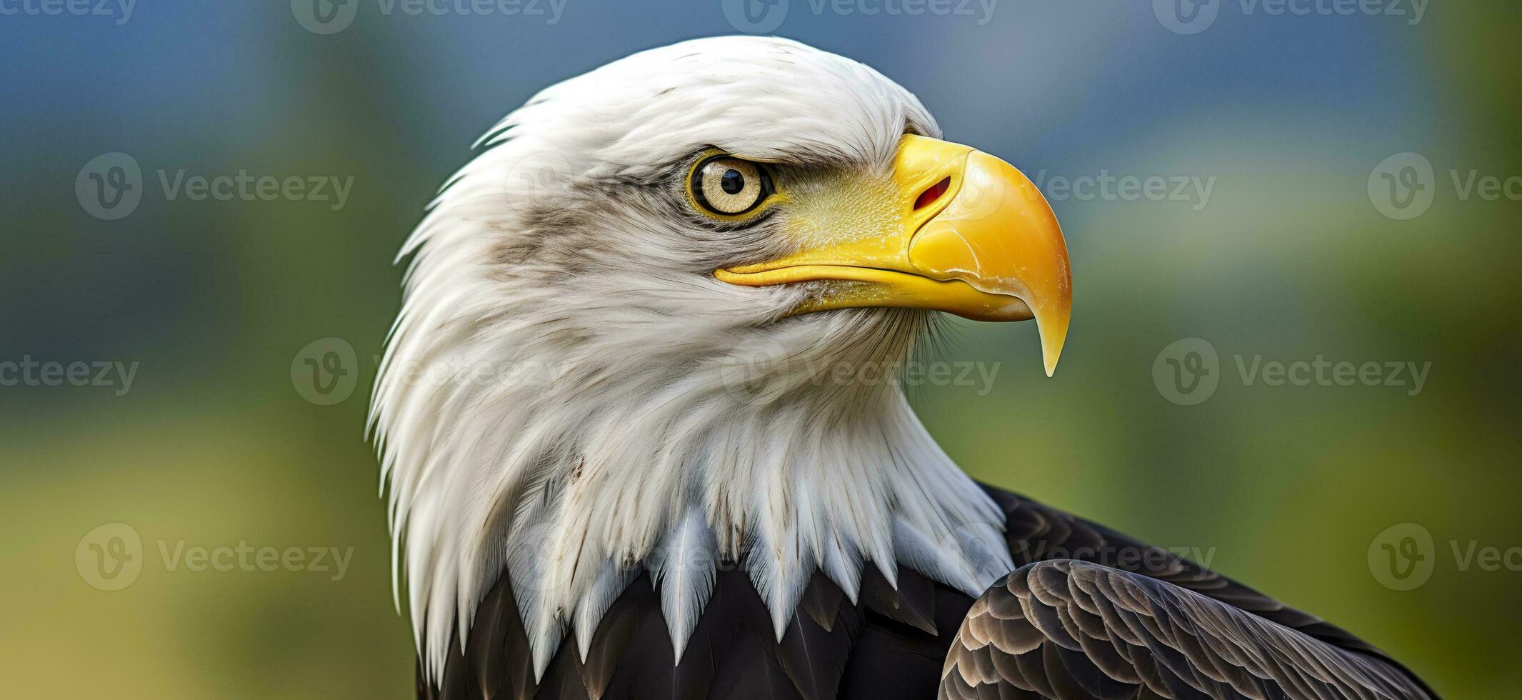 AI generated Portrait of an american bald eagle, wildlife. Generative AI photo