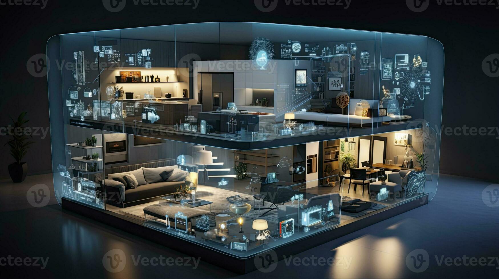 AI generated Connected Living, The IoT Revolution in Smart Homes. AI Generated photo