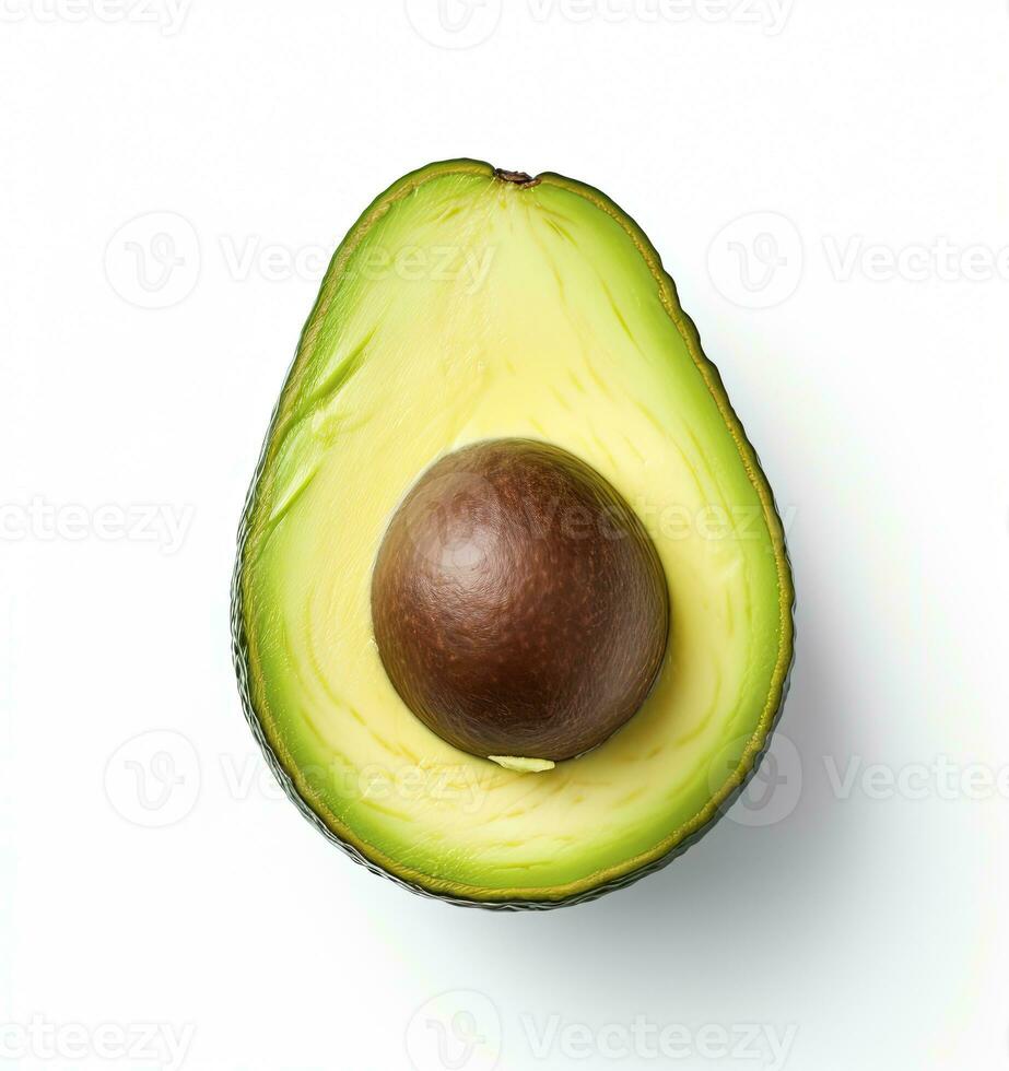 AI generated Avocado on white background. AI Generated photo